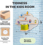 Cloud Shelf for Tonie Box and Tonies (up to 20 Figures) - Magnetic Wall Mount Storage Organizer Display Stand