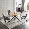Zerifevni 46.4" Round Dining Table Set, Mid Century Modern Round Dining Table for 4-6 Person, w/Steel Legs, Coffee Table for Kitchen Dining Room, Office, Save Space