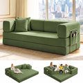 GEARIVY Folding Sofa Bed Convertable Corduroy Couch King Size Floor Sleeper 4-in-1 DIY Combination Modular Sofa Fold Out Futon Lounge Comfy Foldable Lazy cama for Living Room