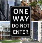 8x12" One Way - Do Not Enter Parking Lot Sign - High-Intensity Grade Aluminum, Weatherproof & Fade-Resistant, Ideal for Outdoor & Indoor Use - Curbside Sign