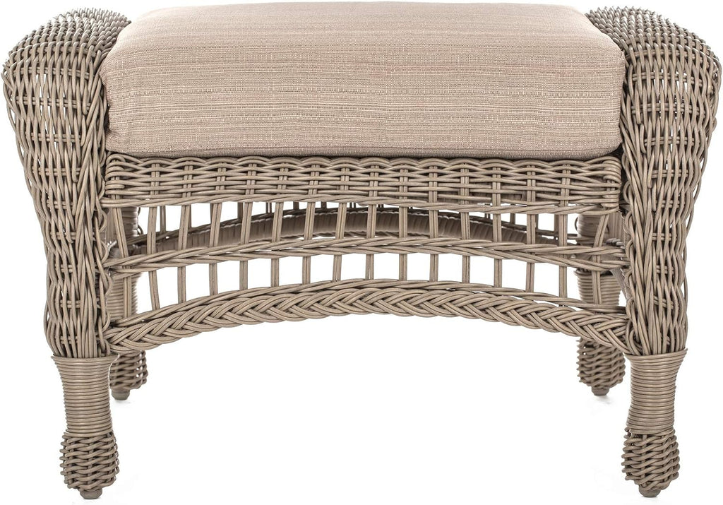 W Unlimited Saturn Collection Outdoor Garden Patio Ottoman Light Brown