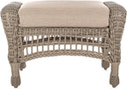 W Unlimited Saturn Collection Outdoor Garden Patio Ottoman Light Brown
