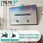 Studless TV Wall Mount for 22-55 Inch TVs, Slim No Stud TV Mount, Drywall TVs Bracket, Holds Up to 100 lbs, Max VESA 400x400mm - No Drill Easy Installation with Bubble Level