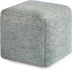 Anji Mountain 16" H x 16" W Handmade Pouf Ottoman for Living Room & Couch | Soft & Fluffy Ottoman Pouf, Lightweight, Decorative Floor Pouf Seating for Bedroom & Home Décor Accent, Green