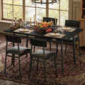 Garvee Dining Table Set for 4 with 4 Upholstered Chairs, Dining Room Table Set for 4 w/Smooth Edge, Wood Kitchen Table Chairs Set of 4 for Dining, Kitchen Room, Apartment, Rustic Blake