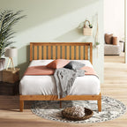 Zinus Alexia Solid Wood Platform Bed Frame with Headboard, Queen