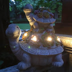 Large Turtle Solar Garden Outdoor Statues with Succulent and 6 LED Lights,Outside Solar Turtle Decor Art for Garden,Home,Lawn,Yard, Balcony Ornament