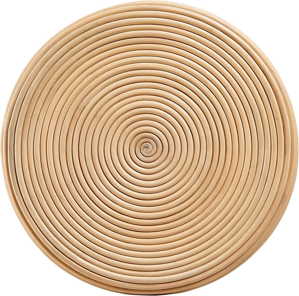 Modway Tavi Natural Rattan Hourglass Round Side Table in Natural – 16 Inch Small Accent End Table for Living Rooms, Bedrooms, or Covered Patios