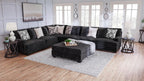 Signature Design by Ashley Lavernett Contemporary Square Oversized Accent Ottoman, Dark Gray