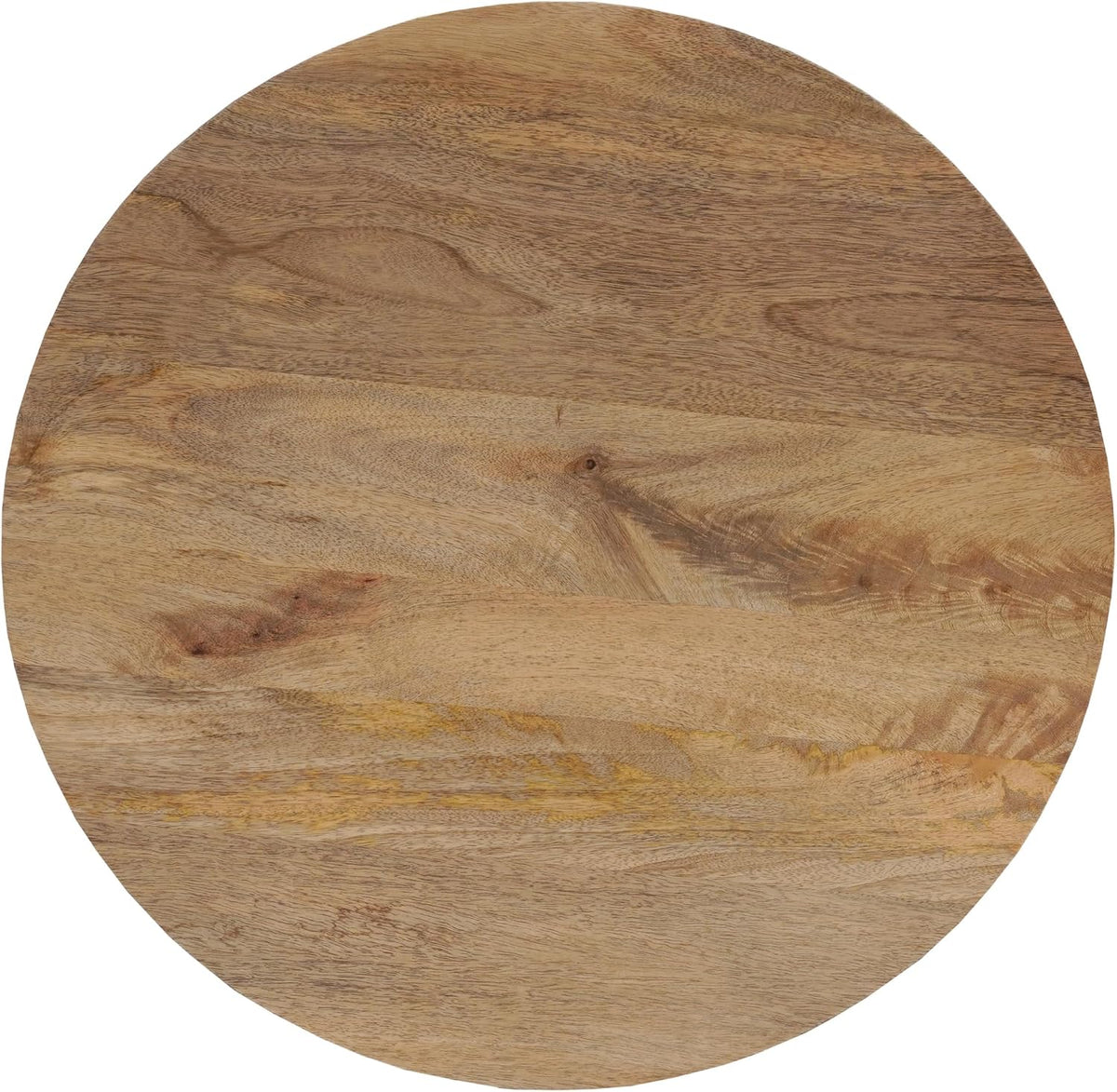 TUP THE URBAN PORT Nina 18.5" Round Handcrafted Side End Table | Natural Brown Mango Wood