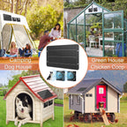 Solar Powered Fan Kit 12.6 Inch IPX7 Weatherproof, 15W Solar Panel with 2 Waterproof Fans, Intake or Exhaust Air Fan for Outside Backyard Chicken Coops, Greenhouses, Doghouse