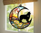 Personalized Dog Memorial, Custom Name Aussie Dog Christmas Ornament with Name, Custom Breeds, Pet Loss Light Catcher, Gifts for Lovers Loss of Pet Sympathy on Mothers Day Christmas