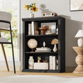 Rresyet 3 Tier Bookcase 27.6" W Bookshelf, Black