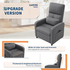 Garvee Power Recliner Chair, Adjustable Electric Recliner Ergonomic Overstuffed Single Sofa, Padded Seat, Side Pockets and USB Port, Home Theater Seating for Living Room