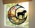 Personalized Dog Memorial, Custom Name American Bulldog Dog Christmas Ornament with Name, Custom Breeds, Pet Loss Light Catcher, Gifts for Lovers Loss of Pet Sympathy on Mothers Day Christmas