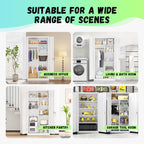 Bonusall Metal Wardrobe Closet, 72" Armoire Wardrobe with Lockable Doors, Split Closet Design, Left for Hanging and Right for Shelves, Armoires for Home Office, Bedroom, Laundry Room(White)