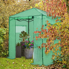 EAGLE PEAK Replacement Cover for 6x4 Portable Walk-in Pop up Greenhouse, Front Roll-Up Zipper Entry Door and 2 Roll-Up Side Windows (Frame Not Included), Green