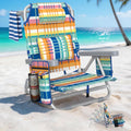 5-Position Backpack Beach Chair for Adults with Lumbar, Foldable Tall Heavy-Duty Beach Chairs with Cooler Bag,Cup Holder,Towel Rack for Beach, Camping, Outdoor