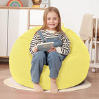 HABUTWAY 2FT Bean Bag Chair,Giant Bean Bag Chairs for Teens Adults,Big Bean Bags with Memory Foam Filled, Large Beanbag Chairs with Soft Corduroy Cover-Yellow