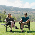 SUNNYFEEL Oversized Camping Chair Portable Directors Chairs with Side Table | Heavy Duty Folding Lawn Chair for Adults 300LBS with Compact Size, Breathable Mesh, Pocket & Carry Bag for Outdoor, Lawn, RV