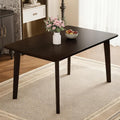 Merax Merax Farmhouse 47" Rectangular Dining Table, Solid Wood Kitchen Table Fits up to 4,Space Saving, Easy Assemble Espresso
