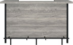 Coaster Home Furnishings - Bellemore - Wood & Metal - Bar Cabinet with Bottle Rack and Stemware Racks with Open Storage - Dining Room & Home Bar - Gray Driftwood - 182105
