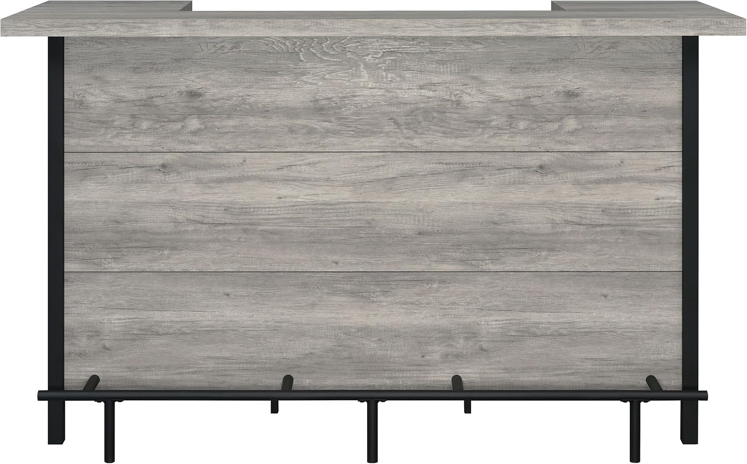 Coaster Home Furnishings - Bellemore - Wood & Metal - Bar Cabinet with Bottle Rack and Stemware Racks with Open Storage - Dining Room & Home Bar - Gray Driftwood - 182105