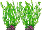 Hamiledyi Aquarium Plastic Plants Aquarium Decor Artificial Fish Tank Plants,Tall Fish Tank Decorations, Extra Large Aquarium Plant 20.4-inch Tall,2PCS