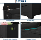 GAOMON Storage Chest, Wooden Storage Bench, Modern Style Lift-Top Shoes Bench with Safety Hinge for Entryway, Bedroom, Living Room, Supports 300 Lb and Easy Assembly