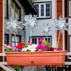 HOOSUN 10 Pack Reflective Pinwheels for Yard and Garden,Wind Spinners Outdoor Bird Scare Devices,Sparkly Windmills for Garden Decor Scare Birds Away Wind Spinners for Outside Patio Yard Lawn