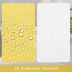 3 in 1 Shower Curtain Set, Yellow Waffle Shower Curtain and PEVA Liner Set with 12 Stainless Steel Shower Curtain Hooks, Waterproof Shower Curtains for Bathroom, 72 W x 72 H