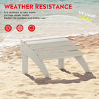 Costaelm Adirondack Chair Footrest Foldable Ottoman, Folding Ottoman Outdoor Foot Rest for Patio Waterproof, Adirondack Ottoman Outdoor, Sand