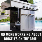 Grillaholics Grill Brush for Outdoor Grill - Safe Bristle Free BBQ Brush with Built-in Scraper – The Perfect Grilling Accessory for Cleaner Grilling