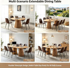 Extendable Wooden Dining Table with 4 Chairs for Small Space | extendable table，wooden dining table，dining table small space(black)