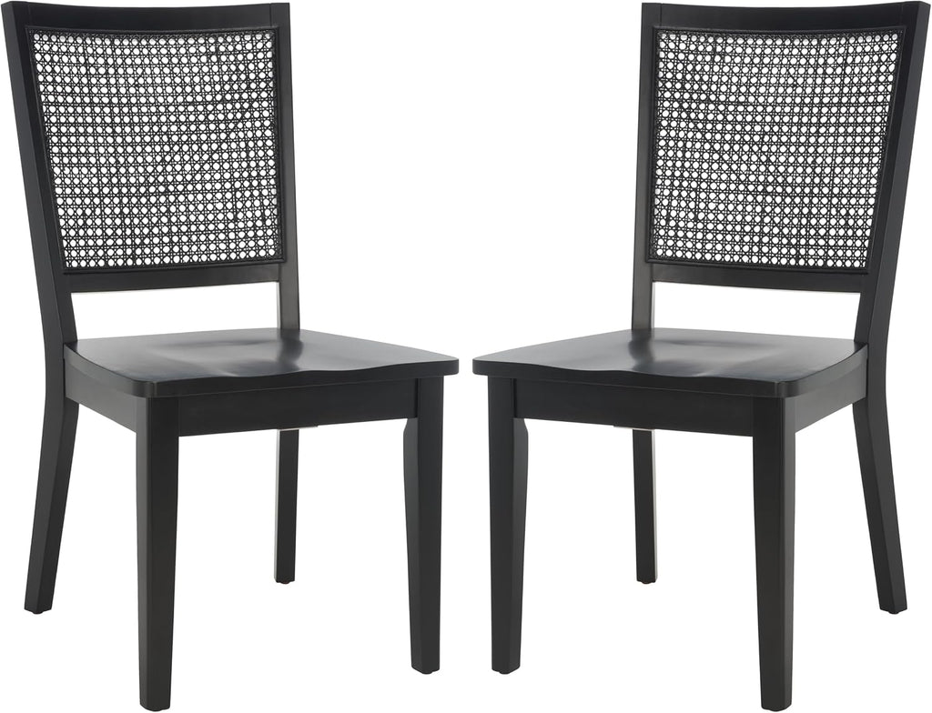 SAFAVIEH Home Collection Margo Coastal Black Dining Chair Set of 2