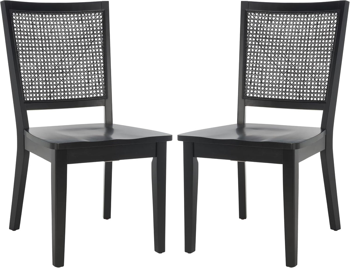 SAFAVIEH Home Collection Margo Coastal Black Dining Chair Set of 2