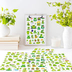 Frog Stickers Summer Spring Happy Honey Frog Decal Sticker 760 Counts Party Cute Gifts Goodie Bags Decor School Reward Birthday Party Favors Water Bottle Sticker Laptop Invitation Decor