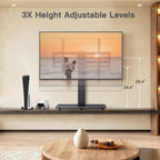 Swivel Universal TV Stand Base for 50-75 Inch LCD OLED Flat/Curved Screen TVs-Height Adjustable/Tall/Larger Table Top TV Stand Mount, Center TV Stand with Cable Management, VESA 800x400mm PGTVS14