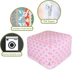 Majestic Home Goods Soft Pink Links Ottoman, Large