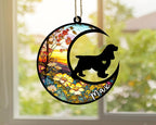 Personalized Dog Memorial, Custom Name Cocker Spaniel Dog Christmas Ornament with Name, Custom Breeds, Pet Loss Light Catcher, Gifts for Lovers Loss of Pet Sympathy on Mothers Day Christmas