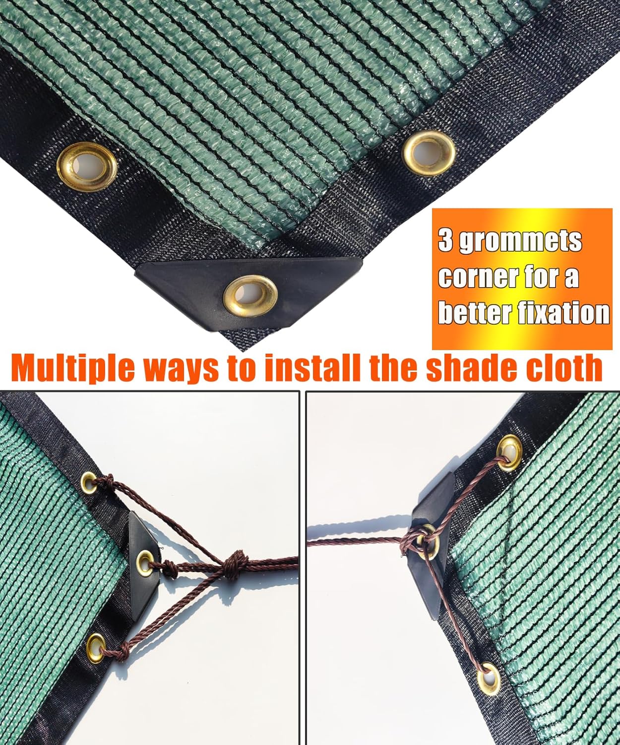 E.share 70% Shade Cloth for Garden, 20 Ft X 24 Ft Sun Shades Outdoor Patio with Grommets for Plant Covers,Porch Screen,Pergola Shade Cover,Greenhouse,Green