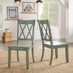 Inspire Q Eleanor X Back Wood Dining Chair (Set of 2) by Classic Dining Chairs Antique White Wood