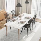 GOFLAME Windsor Dining Chairs Set of 2, Farmhouse Kitchen Chairs with Rubber Wood Frame, Slat Spindle Back, Armless Side Chairs for Dining Room, Living Room, Restaurant