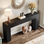 Tribesigns 70.9-Inch Extra Long Console Table | Rustic Wooden Sofa Table Behind Couch, Farmhouse Entryway Console for Living Room, Entryway, Hallway, Foyer (Black)