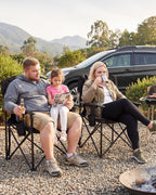 Sportneer Oversized Heavy Duty Camping Chair 500 LBS Capacity, Folding Portable Chair with Padded Seat, Strong Armrests for Easy Standing, Cup Holder & Side Storage Bag, Outdoor Camping Fishing Chair
