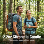 Citronella Candle for Outdoor 3 Pack, 2.2oz Mini Citronella Scented Candles for Outdoor Camping, Natural Soy Wax with Essential Oils, Portable Tin for Patio Backyard Hiking