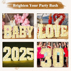 Marquee Light Up Letters: 3FT Large Decorative Signs for Party Decorations Baby Shower Birthday Wedding Engagement Anniversary, 3 Feet Tall Pre-Cut DIY Foamboard Letter Y - Easy to Assemble