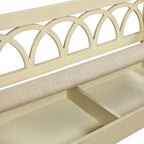 OSP Home Furnishings Coventry Solid Wood and Veneer Storage Bench, Antique White