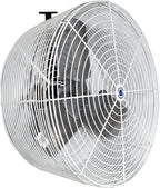 Schaefer VK24 Versa-Kool Deep Guard Greenhouse Air Circulation Fan - 24”HAF Wall Mount Fan w/T-shape Mount - Made in USA - 1/2 HP, 7860CFM - White