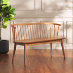 SAFAVIEH Furniture - Blanchard Spindle Bench - Honey - Solid Wood - Classic Windsor Design - Ideal for Entryway, Bedroom, Dining Room, 17.8" Seat Height (BCH8500H)